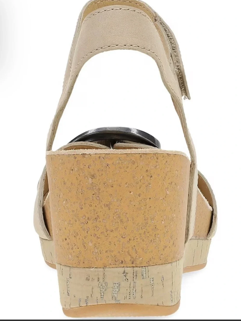 Dansko Stella Nubuck Suede Buckle Hardware Wedge Sandals